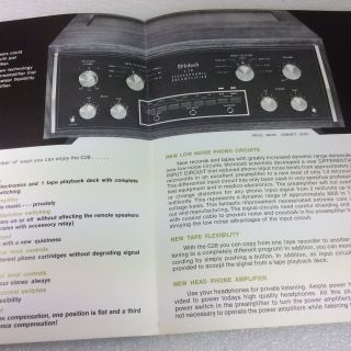 McIntosh Stereo C 28 Preamplifier 4 page Advertising Brochure - 2
