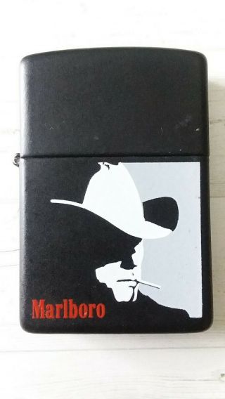 Zippo Marlboro Man Cowboy Flip Top Vintage Zippo Lighter Cigarette Lighter