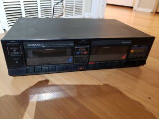 Vintage Pioneer Stereo Ct - 1060w Double Tape Deck Cassette Vintage