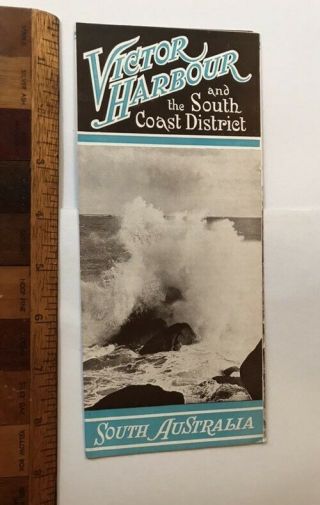 1940s South Australia Victor Harbour Port Elliot Sa Tourism Brochure,  Map Vgc