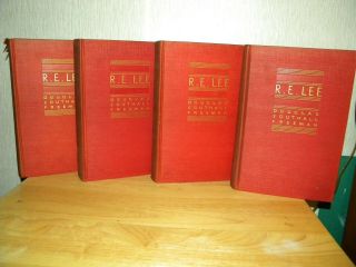 R.  E.  Lee A Biography By Douglas Southall Freeman.  4 Volume Set.