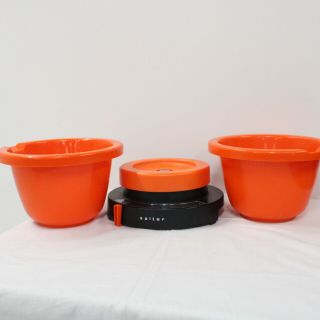 Salter Vintage Retro Orange 2KG Kitchen Scales & Mixing Bowls 321 3
