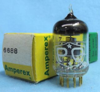 Amperex Pq 6688 E180f Vacuum Tube Nos/nib Amplitrex Gold Pins Holland O G