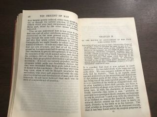 1945 Pocket Size The Descent Of Man By Charles Darwin (Part 1 & End Of Part 3) 5