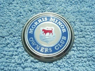 Vintage 1980s Morris Minor Owners Club Car Badge - Auto Radiator Grille Emblem