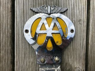 Vintage Aa Automobile Association Badge / Emblem