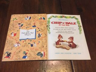 Walt Disney’s Chip & Dale At The Zoo - A Little Golden Book 1954 4