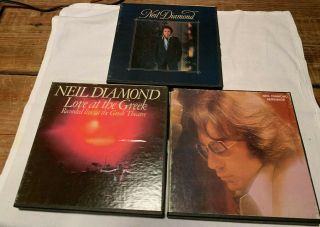 Neil Diamond Pre Recorded 7 Inch Reel To Reel Tapes (3) Good