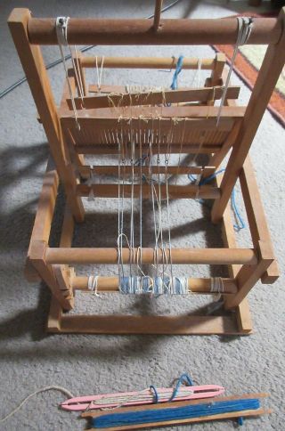 Small Vintage Wood Rug Loom