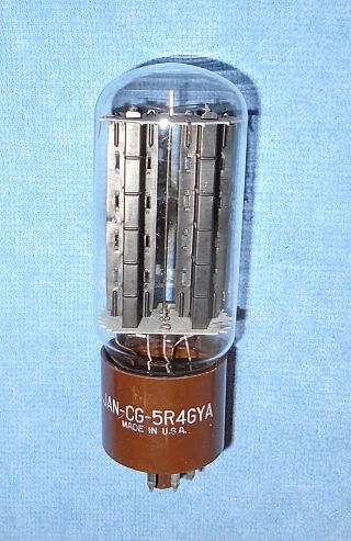 1 General Electric Jan Cg 5r4 - Gya Vacuum Tube - 1965 Vintage Full Wave Rectifier