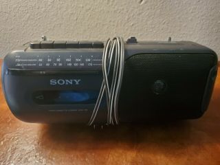 Cfm - 155 Sony Mini Vintage Boombox Radio Am Fm Cassette Player Recorder No