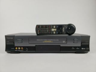 Toshiba W - 627 Vcr Vhs Hi - Fi 4 Head Stereo With Remote Control Only Turns On