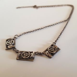 Vintage Arts & Crafts Style Silver Necklace