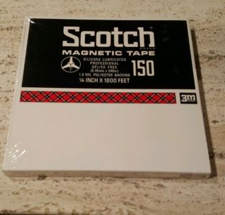 Scotch Magnetic 150 Tape Blank / Box 7 Inch Reel - 1/4 In X 1800 Feet