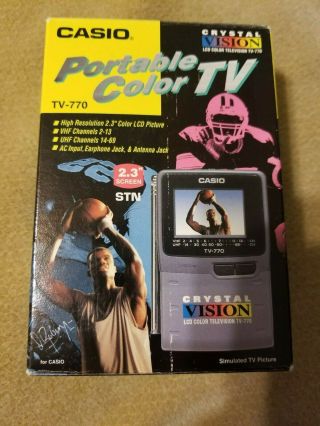 Casio Crystal Vision Pocket Color Tv - 770 Vintage Collectable Item