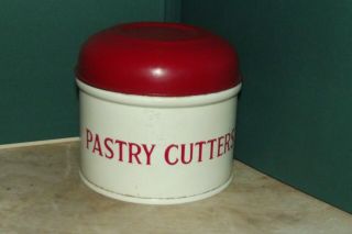 Vintage ENGLISH Set Tala Pastry Cutters in Red & White Tin – Kitchenalia 4