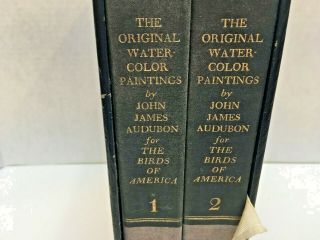 The Watercolor Paintings By John James Audubon - Birds Of America 2 Books