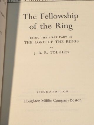 Lord Of The Rings Trilogy 1965 Second Edition Revised Boxed Set 5
