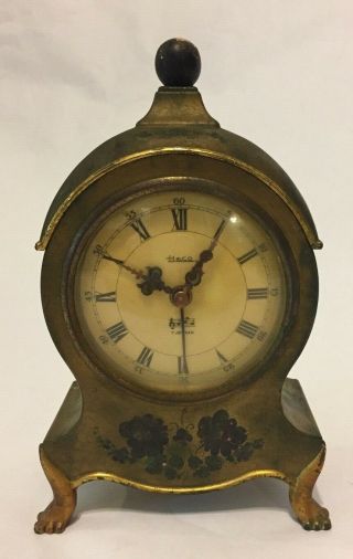 Vintage 1930’s Reuge Musical Clock Heco Swiss Movement Germany Still