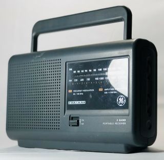 Vintage Ge General Electric Portable Radio Receiver No.  7 - 2662d Fm Am 2 Band