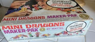 VINTAGE CREEPY CRAWLER THINGMAKER CAST METAL MOLDS MATTEL Mini Dragons Maker Pak 2