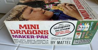 VINTAGE CREEPY CRAWLER THINGMAKER CAST METAL MOLDS MATTEL Mini Dragons Maker Pak 3