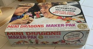 VINTAGE CREEPY CRAWLER THINGMAKER CAST METAL MOLDS MATTEL Mini Dragons Maker Pak 5