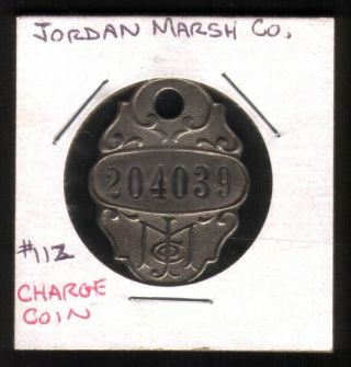Jm Jordan Marsh Co Vintage Metal Charge Coin