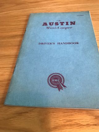 Vintage Austin Mini - Cooper Drivers Handbook Akd3028a