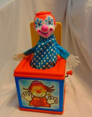 Mattel 1978 Jack In The Box Musical Pop Up Clown Toy Vintage Collectible