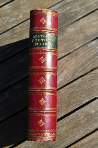 The Poetical Of John Milton (1908) Leather Hardback.