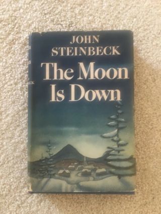 The Moon Is Down By John Steinbeck 1942 1st Ed.  1st Printing Hc Dj