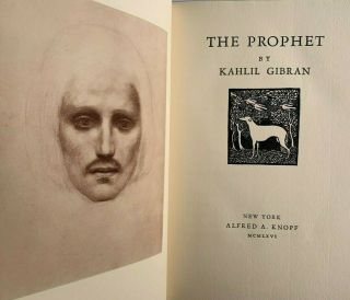 The Prophet Kahlil Gibran W Slipcase 1966 First Edition Tenth Printing Knopf