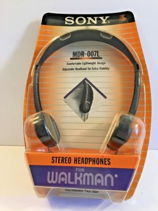 Vintage Sony MDR - 007L Stereo Headphones For Walkman 3
