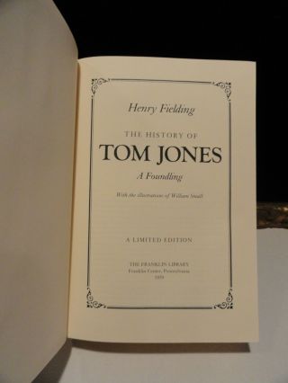 TOM JONES by HENRY FIELDING - Franklin Library 1979 FULL Leather FINE Unread 3
