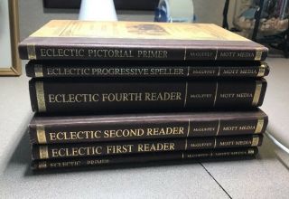 6 Mcguffeys Eclectic Readers Mott Media 82 Primer 1st 2nd 4th Pictorial Speller
