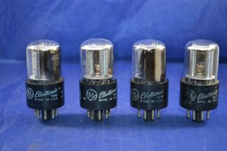(1) Strong Testing Quad Of General Electric 6sl7 Audio Type Vacuum Tubes