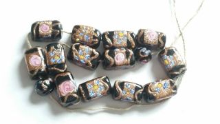 Vintage Art Deco Loose Hand Decorated Wedding Cake Glass Beads