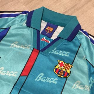 Barcelona Fc Vintage Away Football Shirt Jersey 1996/97 S Bnwt 99p