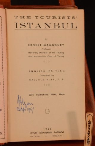 1953 Tourist ' s Istanbul Mamboury Burr First English Edition Folding Maps Illustr 4