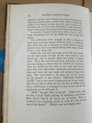 Old ALICE ' S ADVENTURES IN WONDERLAND Book 1932 LEWIS CARROLL Windermere Series 8