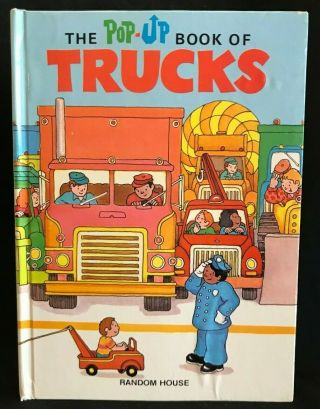 Vintage 1974 The Pop Up Book Of Trucks Random House Children 