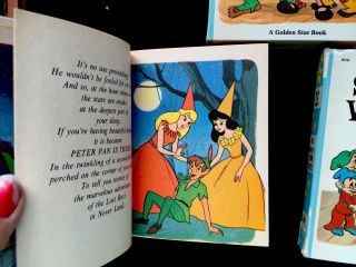 DISNEY ' S GOLDEN LIBRARY BOX SET 5 Books W/ Slipcase Cinderella,  Peter Pan 4