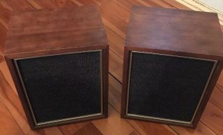 2 Vintage Panasonic Re - 7700 Bookshelf Speakers Wood Cabinet Wall Mounts
