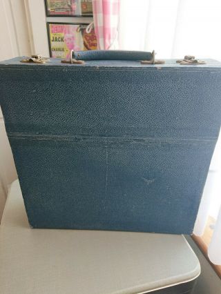 Vintage 50s/60s 10 " Or 78rpm Blue Record Case -