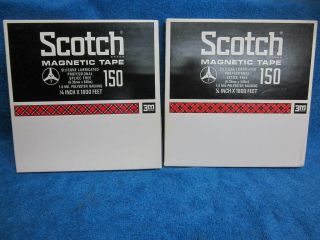 2 Reels Scotch 150 Classic Recording Tape 1800 Ft On 7 " Reel To Open Reel
