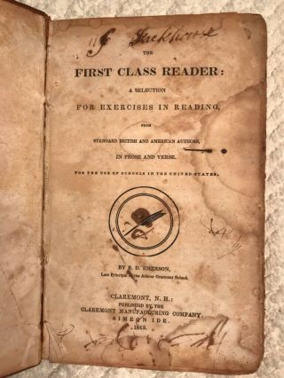 American First Class Reader,  Exercises In Reading In Prose And Verse 1845