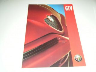 Vintage 1998 Alfa Romeo Gtv Car Dealers Brochure