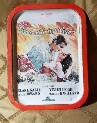 Vintage Gone With The Wind Movie Tv Tray Lap Tin Tray