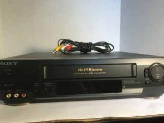 Sony Vcr Recorder Vhs Player Slv - N50 And W/ Rca Cables No Remote